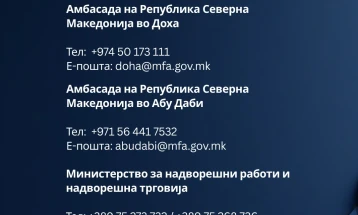 Влада: Македонските државјани да ги следат информациите и да ги контактираат за помош амбасадите