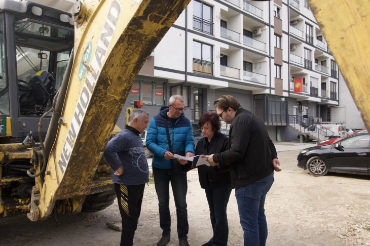 Се гради паркинг на улицата „Димо Хаџи Димов“ во општина Кисела Вода