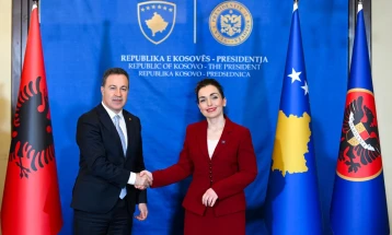 Osmani priti kryetarin e Kuvendit të Shqipërisë, Niko Peleshi, në fokus forcimi i koordinimit strategjik dhe e ardhmja e përbashkët euroatlantike