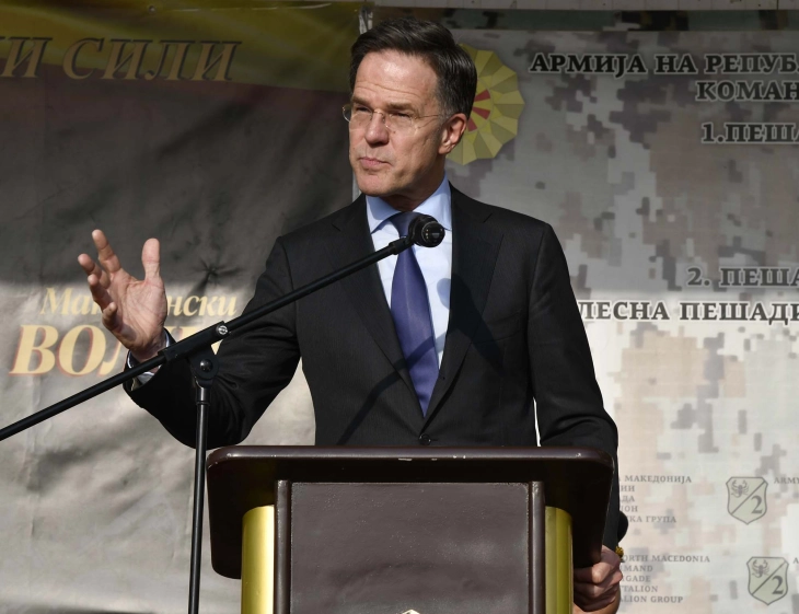 Rutte at Ilinden army barracks: Stay safe and keep us safe