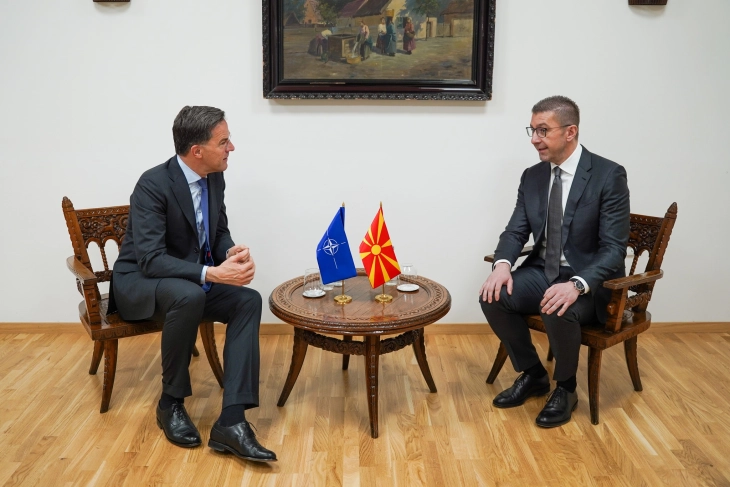 Mickoski - Rutte: Commitment for active contribution to regional and global security reaffirmed