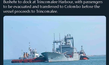 Евакуирани 208 лица од друг ирански брод кај Шри Ланка