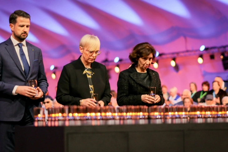 Siljanovska Davkova attends Holocaust commemoration at Treblinka memorial in Poland