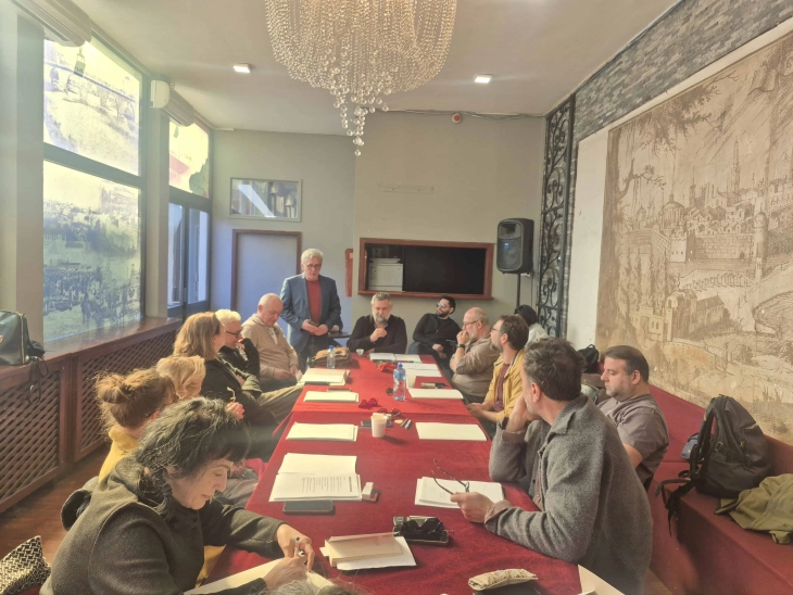 Прва проба на претставата „Мачкина глава“ во Драмски театар 