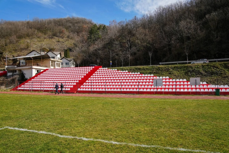 Крива Паланка доби нови спортски трибини на фудбалскиот стадион