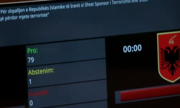 Parlamenti i Shqipërisë miratoi rezolutë me të cilën Irani shpallet sponsor i terrorizmit