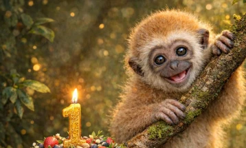 Скопската Зоолошка организира прослава за првиот роденден на гибонот Мики