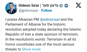 Shqipëria e shpalli Iranin si sponsor të terrorizmit,  Izraeli e përshëndeti rezolutën duke e quajtur historike