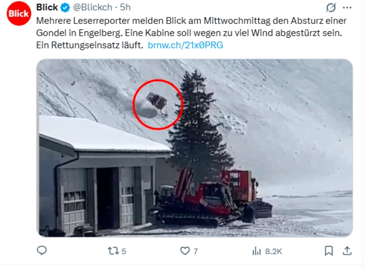 Несреќа во швајцарски ски-центар: Едно лице загина по пад на кабина од жичница