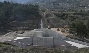 Вицепремиерот Николски на увид во изградбата на браната на реката Отиња во Штип