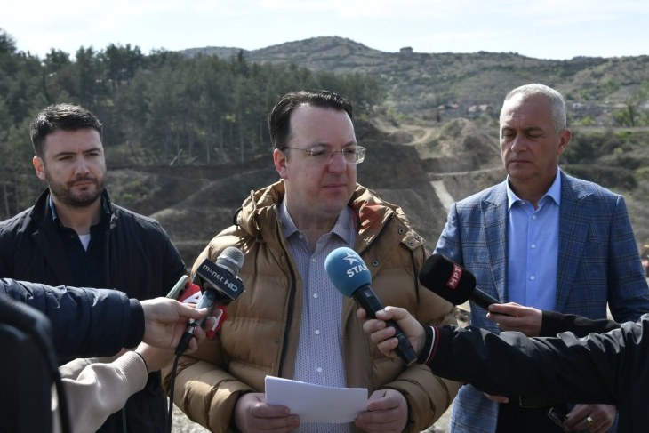 Николоски:  Изградени 70 проценти од браната Отиња, Истокот ќе добие рекреативно вештачко езеро (ДПЛ)