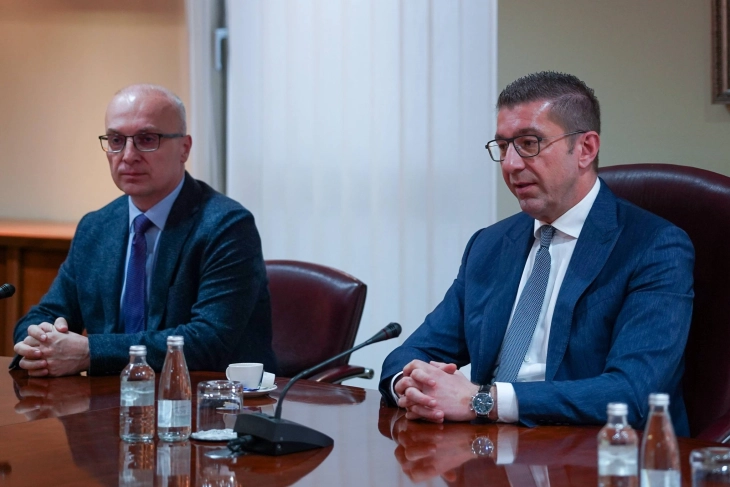 Mickoski discusses economic partnerships, EU integration at meeting with German ambassadors in region