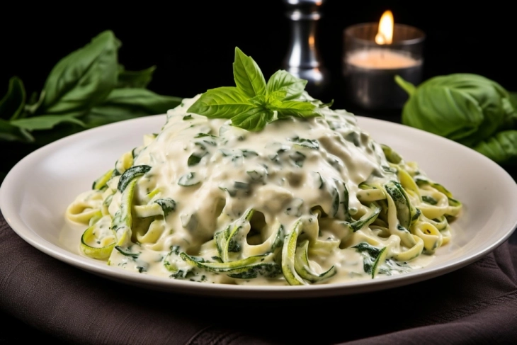 Pasta kremoze me spinaq