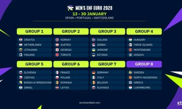 Македонските ракометари во група со Шведска, Грција, Луксембург во квалификациите за ЕП 2028