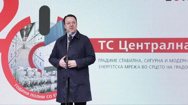 Николоски:  Новата трафостаница „ТЦ Централа” во Скопје носи стабилност за целокупното централно градско подрачје