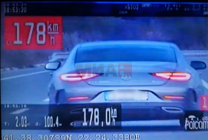 Sanksionohet shoferi, drejtonte automjetin me shpejtësi prej 178 kilometra në orë