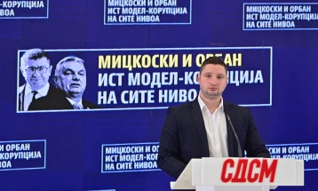 СДСМ: Мицкоски кај Орбан во време на огромни корупциски скандали што ја тресат Унгарија