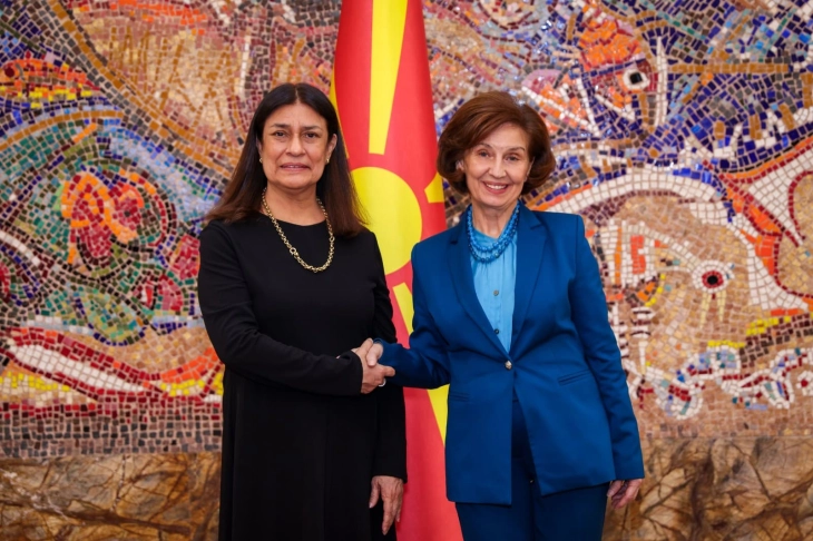 Siljanovska-Davkova i pranoi letrat kredenciale të ambasadores së sapoemëruar të Perusë, Karmen Olivares