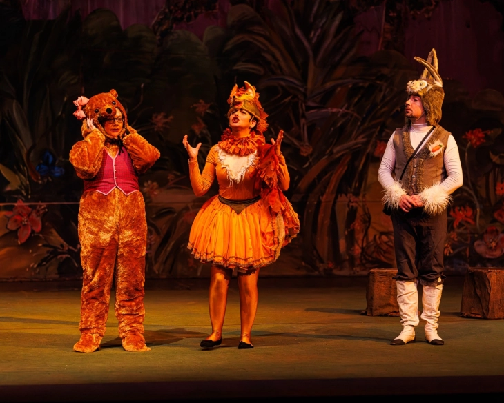 Изведба на детската интерактивна музичка претстава „Операта на шумските животни“