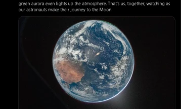 Астронаутите на мисијата на Месечината испратија фотографии од Земјата