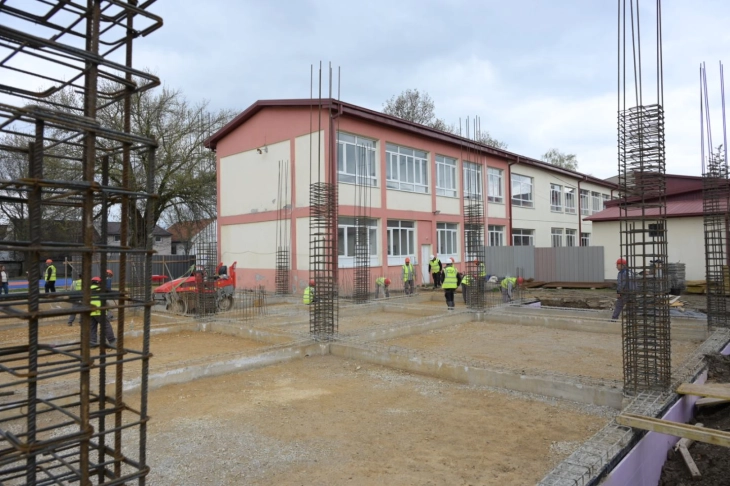 Увид во изградбата на нова училишна зграда при ООУ „Гоце Делчев“ Илинден