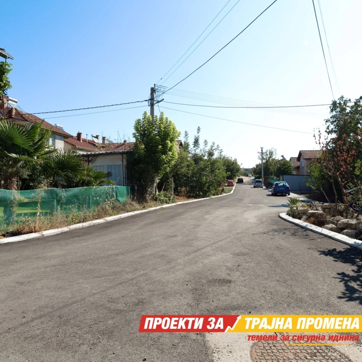 Завршена изградбата на улицата „Живко Чинго“ во Општина Свети Николе, се унапредува локалната патна инфраструктура