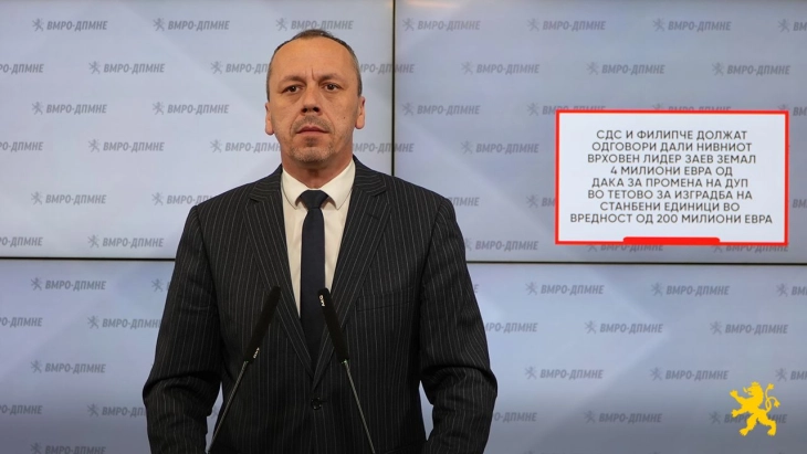 Петрушевски: Дали  Заев зел 4 милиони евра од Дака за промена на ДУП во Тетово?