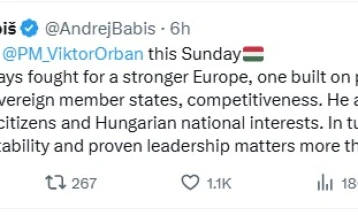 Бабиш со поддршка за Орбан пред утрешните избори во Унгарија