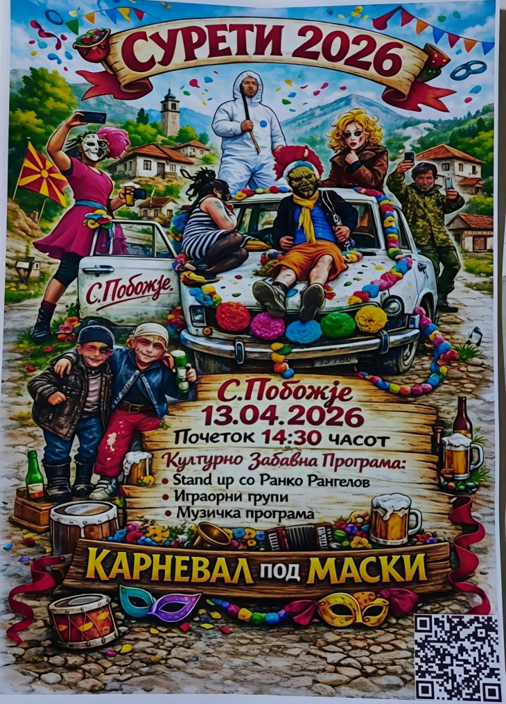 Карневал под маски „Сурети“ во скопското Побожје