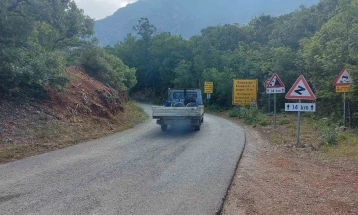 Traffic: Mainly wet roads, Ohrid to Resen road open to light traffic