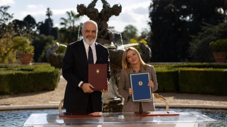 Албанскиот премиер Рама во посета на Рим, предвидена средба со премиерката Мелони