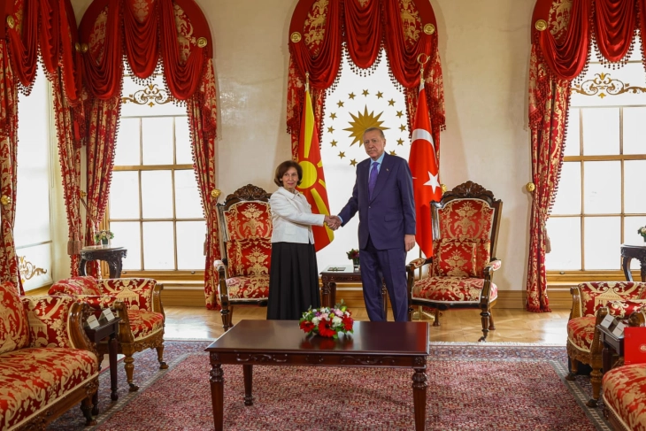 Siljanovska Davkova - Erdogan: Marrëdhëniet maqedono-turke pasqyrohen me miqësi të fuqishme, besim dhe mbështetje e vazhdueshme e ndërsjellë