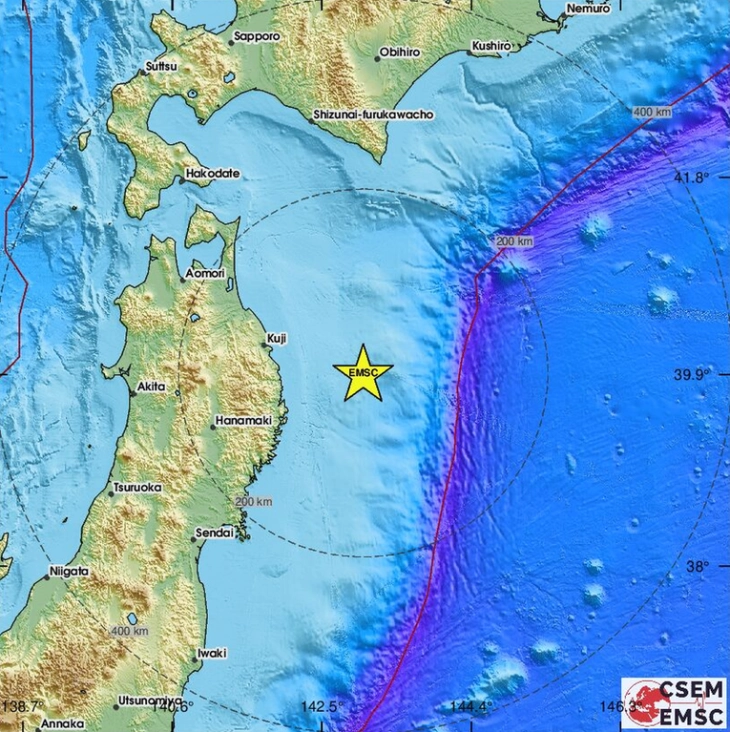 Можно е Јапонија да биде погодена од огромен земјотрес