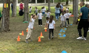 Децата на спортски настан кај претседателката, промоција на физичката активност и здравите навики